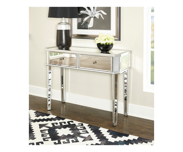 Carrick Console with Drawers Mirrored - Powell Company