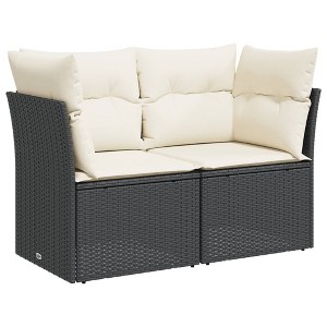 vidaXL Garden Sofa Black, Cream White - 1 of 1