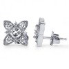 Pompeii3 1ct Lab Created Created Diamond Studs Womens Earring 14K White Gold - 3 of 4