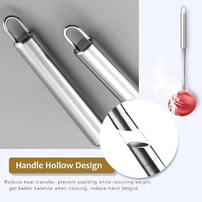 Home Collection Pack of 6 Stainless Steel Kitchen Utensils Set with Hanging Handles — фото 6