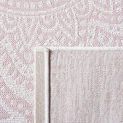 Ivory Rectangular Non-Slip Synthetic Indoor/Outdoor Rug