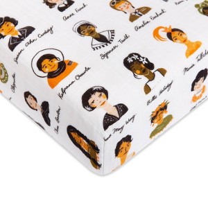 Babyletto Women In History Muslin Crib Sheet - White - 1 of 4