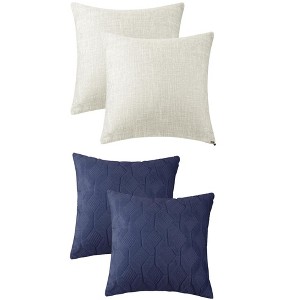 REGALWOVEN 4 Pcs Solid Indoor Outdoor Decorative Throw Pillow Cover 18 x 18 Inch - 1 of 4