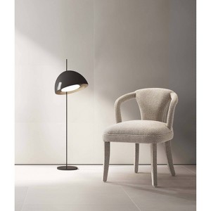 Manhattan Comfort Palmer Modern Tweed Upholstered Dining Armchair Gold Dust - 1 of 4