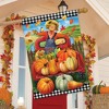 Pumpkin Pickup Scarecrow Fall House Flag Checkered Autumn 28" x 40" Briarwood Lane - 4 of 4