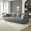 104.3" Plush Corduroy 4-Seat Sofa, Modern Deep Seat Cloud Couch with Removable Cushions & Pillows - 3 of 4