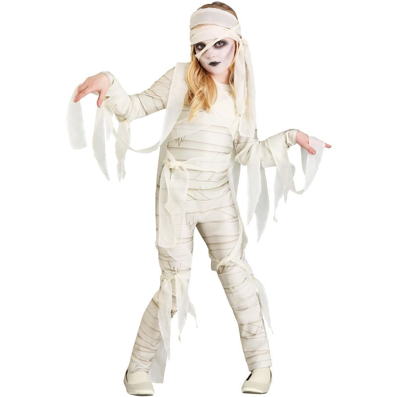HalloweenCostumes.com Under Wraps Girl's Mummy Costume, 3 of 4