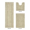 Lux Premium 100% Cotton  Ultra-Soft Tufted Solid Reversible 3 Piece Bath Rug Set, Water-Absorbent, Durable, Machine Washable Bathroom Rug - 2 of 4