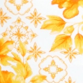yellow mosaic floral/white
