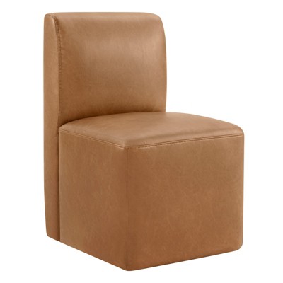 Spruce&Spring Upholstered Dining Chairs with Casters Set of 2