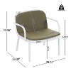 Christopher Knight Home Gudrun Outdoor Polypropylene Club Chair with Water-Resistant Cushion (Set of 2) - 3 of 4