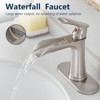 Waterfall Bathroom Faucet with Black Finish and Pop-Up Drain - 4 of 4
