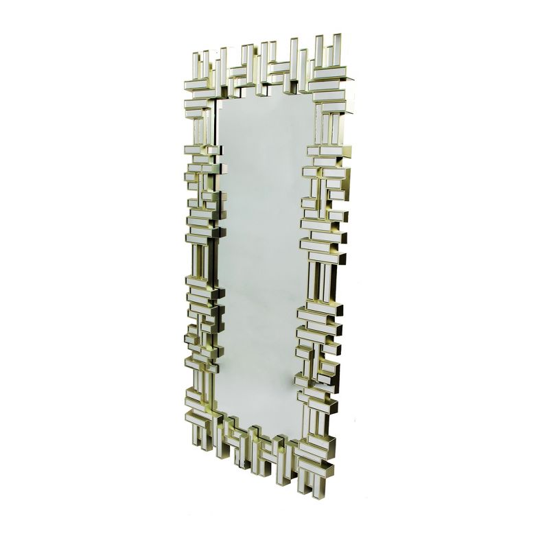 Northlight 47" Champagne Gold Rectangular Modern Home Wall Mirror, 3 of 4