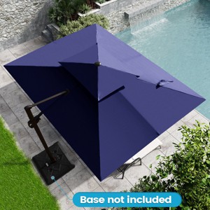 Crestlive Products 9'X10.5' Double Top Patio Cantilever Umbrella UV30+ Outdoor 360° Rotation 6 Heights Adjustable Offset Umbrella - 1 of 4
