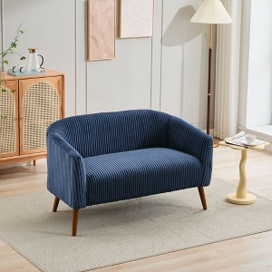 NicBex 50.78 Inch Modern Loveseat Couch,Corduroy 2-Seat Sofa with Wooden Legs for Small Space,Bedroom,Apartment - 1 of 4