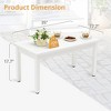 Outdoor Coffee Table Rectangle, HDPS Patio Coffee Tables for Outside, All Weather Patio Coffee Table with Slatted Tabletop for Garden, Balcony Black - 3 of 4