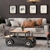 Jofran, Roadie 41" Vintage Truck Solid Wood and Metal Unique Coffee Table with Storage - 4 of 4