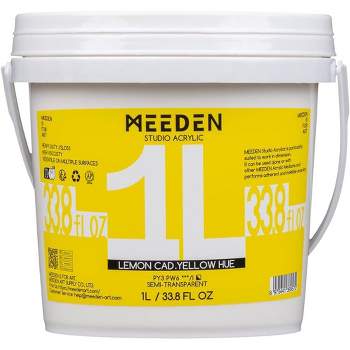 MEEDEN Lemon Cad Yellow Hue Acrylic Paint, Heavy Body, Gloss Finish, Extra-Large 1 L /33.8 oz Non-Toxic Rich Pigments Color