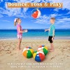 Joyfy 12/20" Multipacks Beach Balls, Large Rainbow Inflatable Beach Ball Beach Water Games, Pool Toys for Kids Adults Summer Fun, Beach Party Supply - 3 of 4