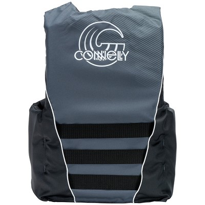 Connelly Mens Medium Tunnel 4-Belt Nylon Boating Lake Swimming Life Vest Safety Jacket, Gray and Black‼️light dirt and good condition‼️