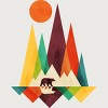 Junior's Design By Humans Mountain Bear By radiomode T-Shirt - 2 of 3