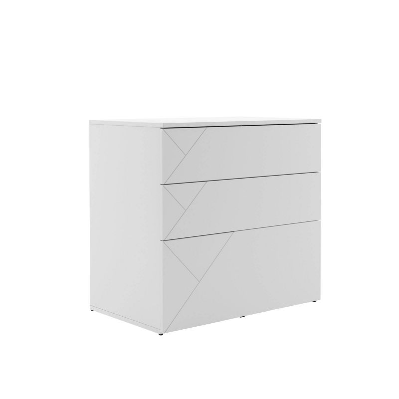Atypik Desk with 3 Drawer File Cabinet - Nexera, 3 of 4