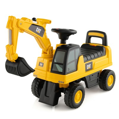 Costway Licensed Caterpillar Kids Rid-On Digger Excavator Toy w/Digging Bucket & Storage