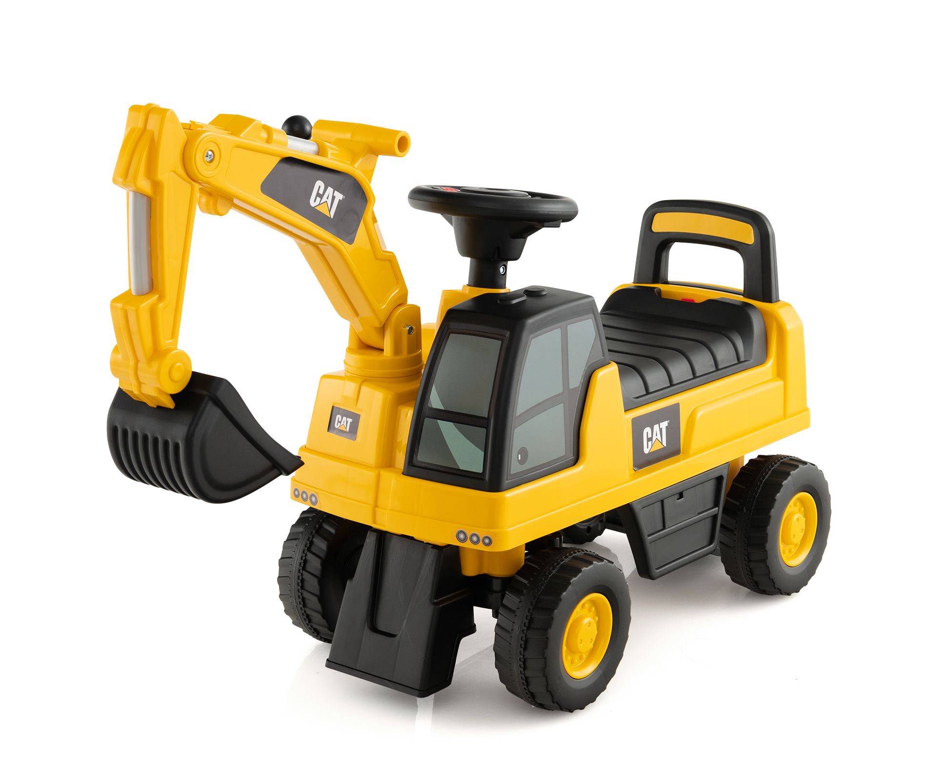 Costway Licensed Caterpillar Kids Rid-On Digger Excavator Toy w/Digging Bucket & Storage