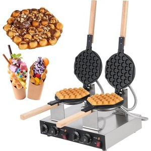 Commercial-Grade Bubble Waffle Maker with 180° Rotation & Precise Temperature Control for Even, Golden Results - 1 of 4