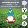 Big Dot of Happiness Garden Gnomes - Yard Sign and Outdoor Lawn Decorations - Forest Gnome Party Yard Signs - Set of 8 - 3 of 4