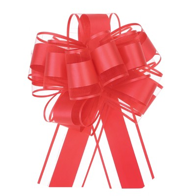 Unique Bargains Christmas Wedding Car Basket Gift Wrapping Large Pull Bow 5 Pcs