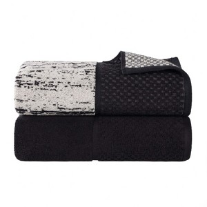 Ribbed Cotton Highly Absorbent Medium Weight 12 Piece Assorted Towel Set by Blue Nile Mills - 1 of 4