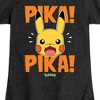 Girls' - Pokémon - Pika Pika Scared Fitted Short Sleeve Graphic T-Shirt - 2 of 4