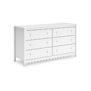 Signature Design by Ashley Hallityn 6 Drawer Dresser, White - 1 of 4