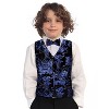 Gioberti Boy's 4pc Paisley Vest Set - 4 of 4