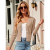 Womens Lightweight Knit Cardigan V Neck Long Sleeve Front Button Down Elegant Shrugs for Dresses,Khaki - M - 4 of 4