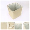 Unique Bargains Fabric Collapsible Sturdy Rope Handle Foldable Storage Bins 13" - 2 of 4