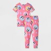 Toddler Girls' 4pc Snug Fit Cotton Bluey Pajama Set - White - 2 of 4