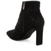 Sakura Diamante Embellished Microfiber Women Boots - 3 of 4