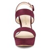 Allegra K Women's Slingback Platform Chunky High Heel Adjustable Buckle Strap Sandals - 2 of 4