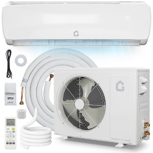 GustoWave 9000/12000/18000 BTU Air Conditioners with Heat, 19 SEER2 Mini Split AC, White - 1 of 4