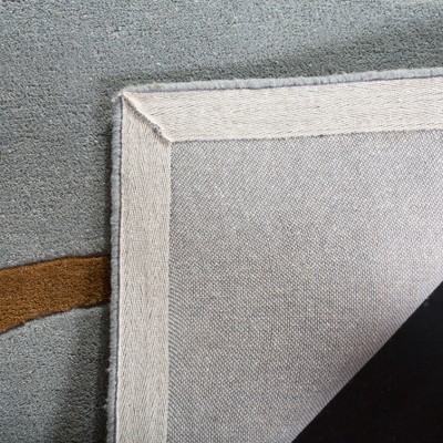 Blue Multi 5' x 8' Hand-Tufted Wool Area Rug