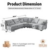 ModernLuxe 5-Seater L-Shaped Sectional Sofa with Curved Corner, Corduroy Sofa Couch with 7 Pillows (3 Throw + 4 Lumbar) - 3 of 4