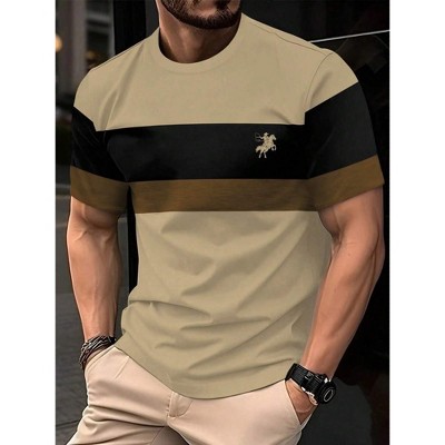 TIME HOLLOW Minimalist Horse Silhouette Digital Printed T-Shirt - Stylish Summer Wear