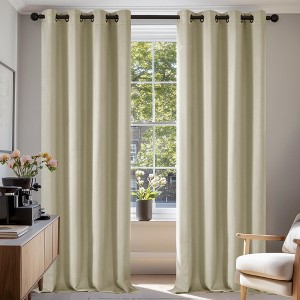 Deconovo Grommet Blackout Curtains, 2 Panels, OEKO-TEX Certified - 1 of 4