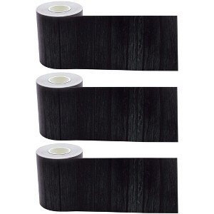 Teacher Created Resources® Black Wood Straight Rolled Border Trim, 50 Feet Per Roll, Pack of 3 - 1 of 3