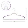VECELO 25/50 pk Plastic Hanger 360º Swivel Hook Non Slip Coat Hangers with Magic Hangers & Tie Rack - 3 of 4