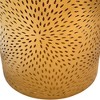 Royal Hampton 10" Decorative Iron Wastebasket Trash Can, Leaf Etched Design - 4 of 4