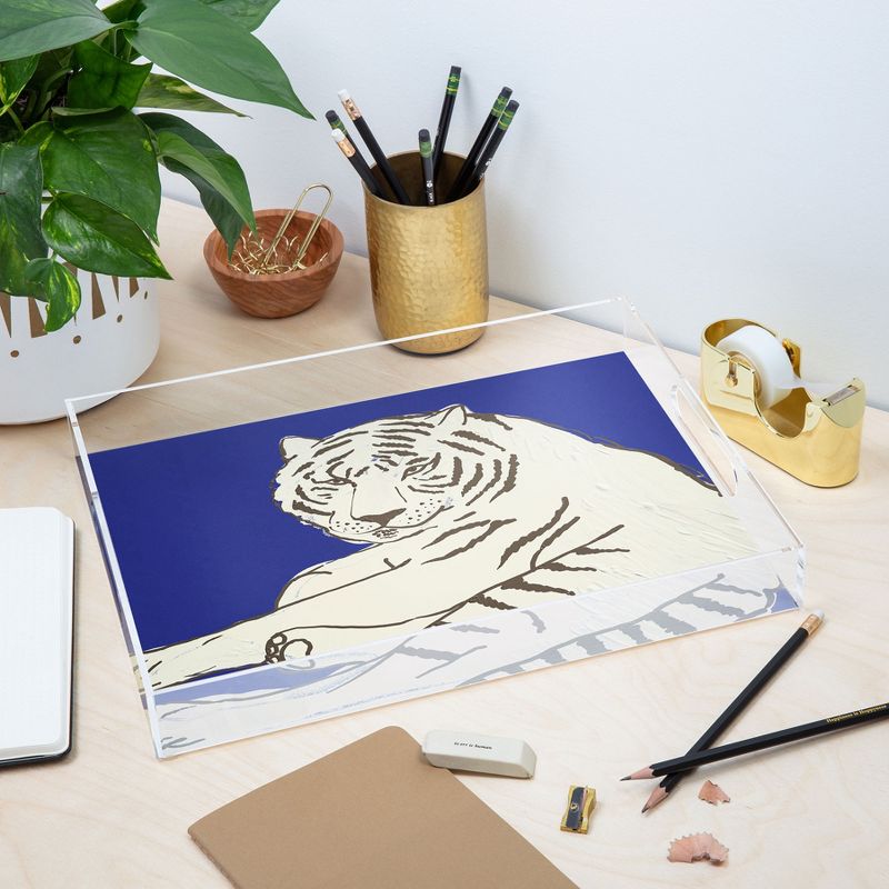 Emanuela Carratoni Painted Tiger Acrylic Tray -Deny Designs, 4 of 5