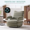 ORRD Modern 360° Swivel Lounge Chair with Striped Fabric, Metal Base Accent Chair for Living Room & Bedroom,Red - 4 of 4